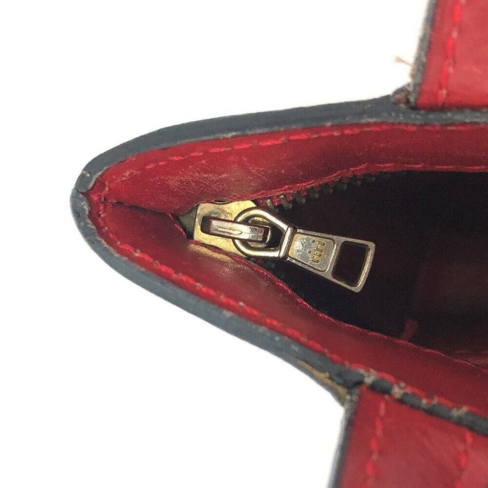 CELINE Mini tote Bag Hand Bag Leather Red - Picture 3 of 12